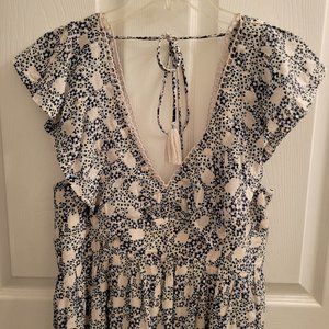 NWT Blue and White Anthropologie Dress - Size XS